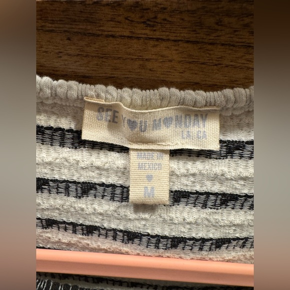 Black and White Striped Dress Size Medium - Picture 2 of 3